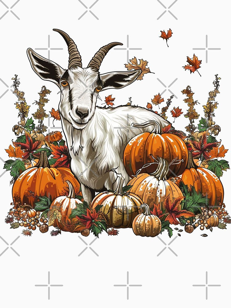 Fall Pumpkins Goat by DigitalToast