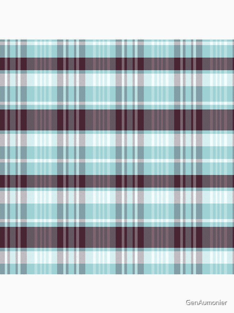 Winter Aesthetic Calan 1 Hand Drawn Textured Plaid Pattern by GenAumonier