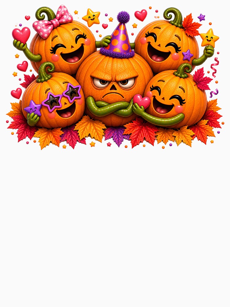 Grumpy Pumpkin & Cheerful Friends – Cute Halloween Crew by The Cutting Room