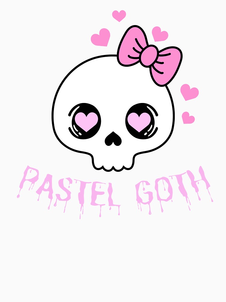 Pastel Goth Skull Gothcore Kawaii Light Academia by GENEVA1125