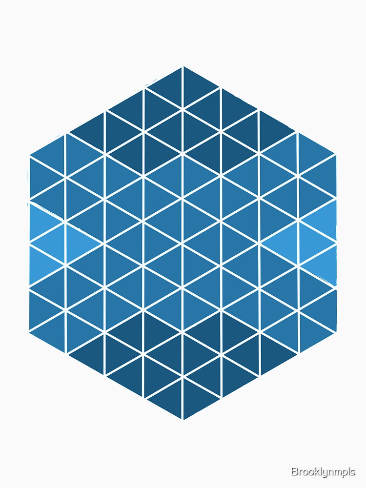 Blue Abstract Triangle Sacred Geometry by Brooklynmpls