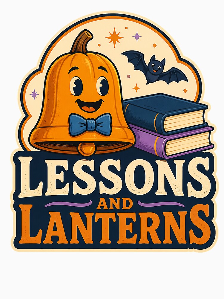 Halloween Teacher, Lessons and Lanterns School Bell by Life is cat