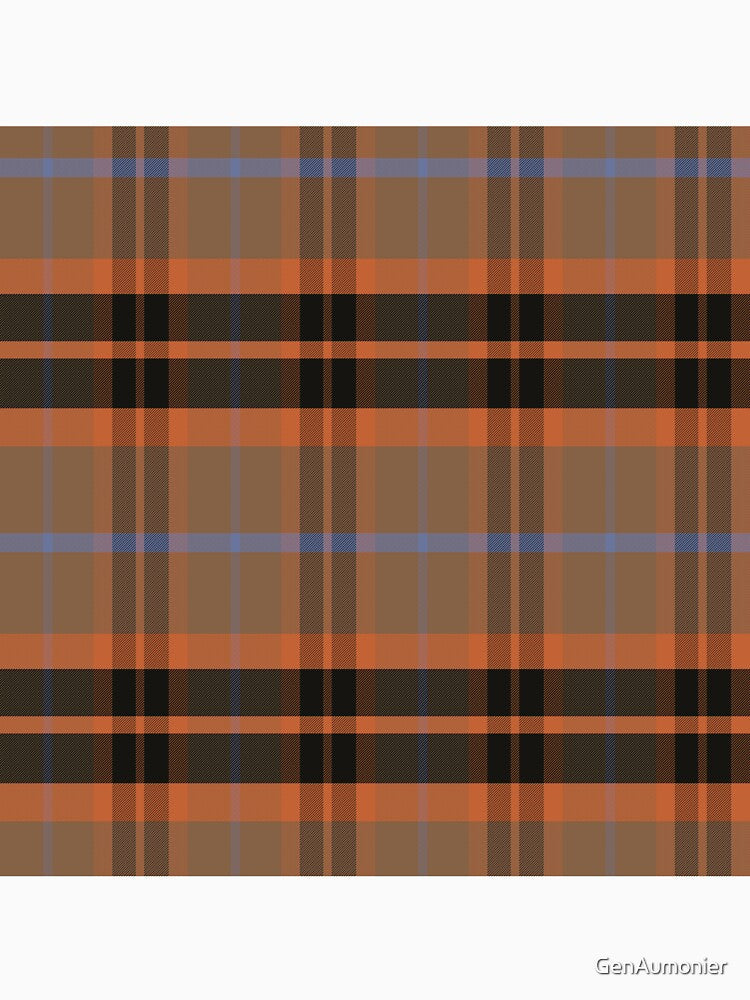 Autumn Aesthetic Ossian 2 Hand Drawn Textured Plaid Pattern by GenAumonier