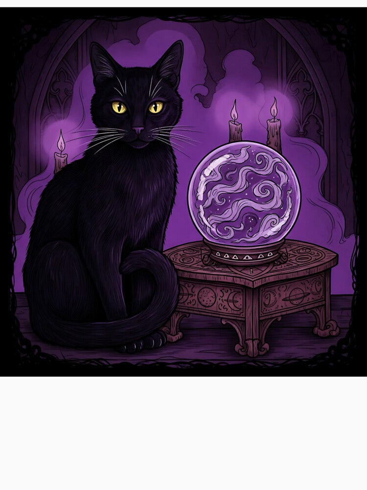 Cat Fortune Teller Crystal Ball by Michaelragheb