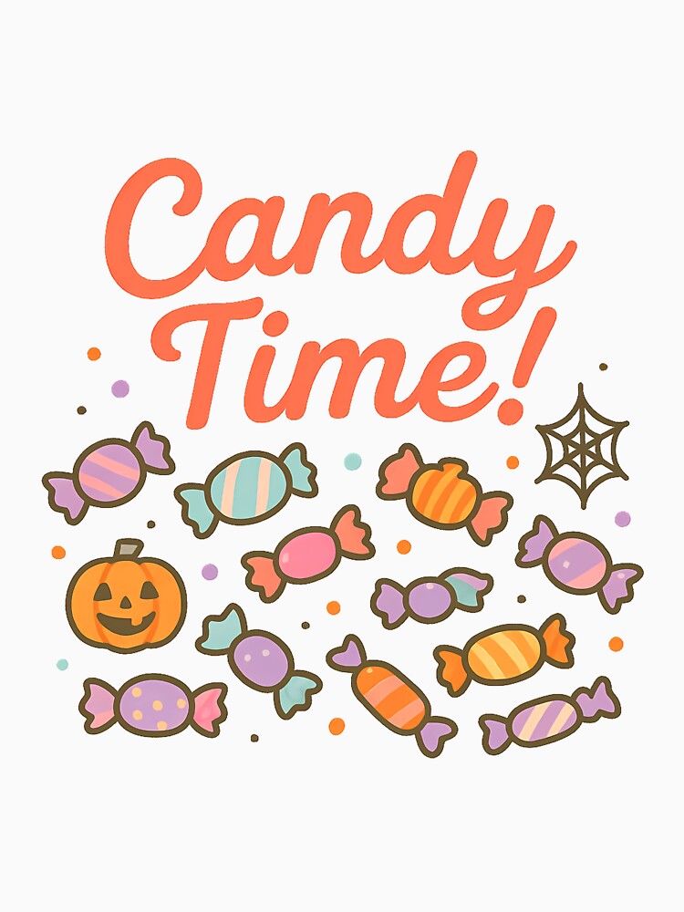Colorful Halloween Candies with Pumpkin Shapes T-Shirt - Cute Spooky Candy Design by PrintCreations9