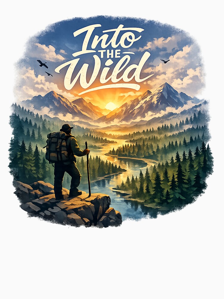 Into The Wild Adventure Explorer – Mountain Wilderness Travel Nature Hiking Graphic by ArtWaveStudio8
