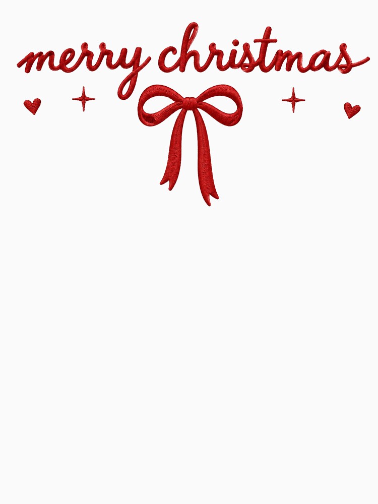 Merry Christmas Bow, Cute Coquette Christmas, Festive Holiday Bow Aesthetic, Girly Retro Xmas Style, Christmas Gift for Women by Quiajia