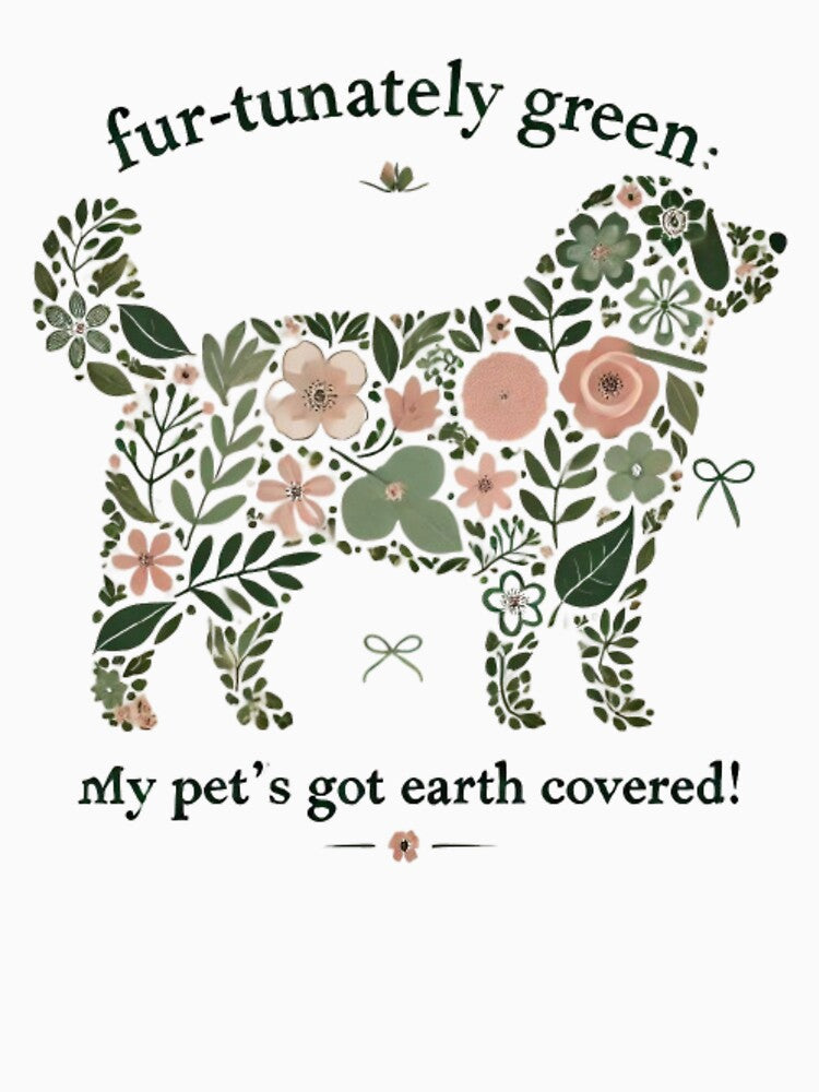 Floral Dog Design Celebrating Eco-Friendly Pet Care by yuxin2009
