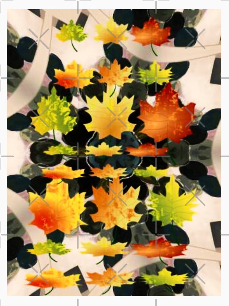 Autumn leaves gold green pattern by Aquila Light Pictures