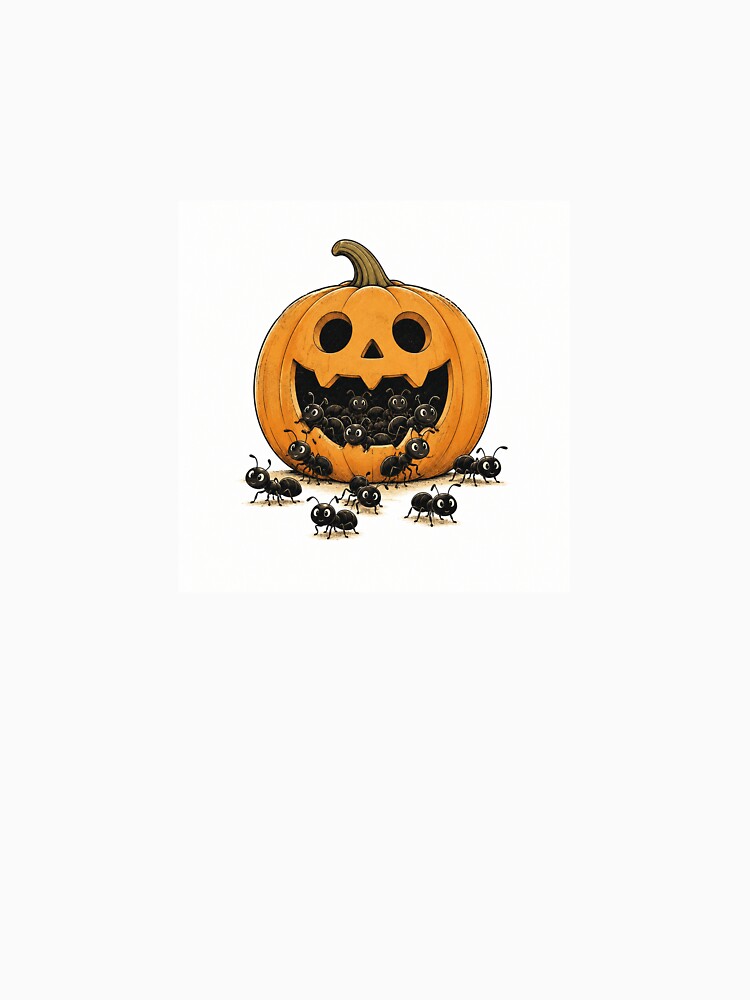 Halloween Pumpkin Ants – Spooky Cartoon Halloween Design by mayatA-rt