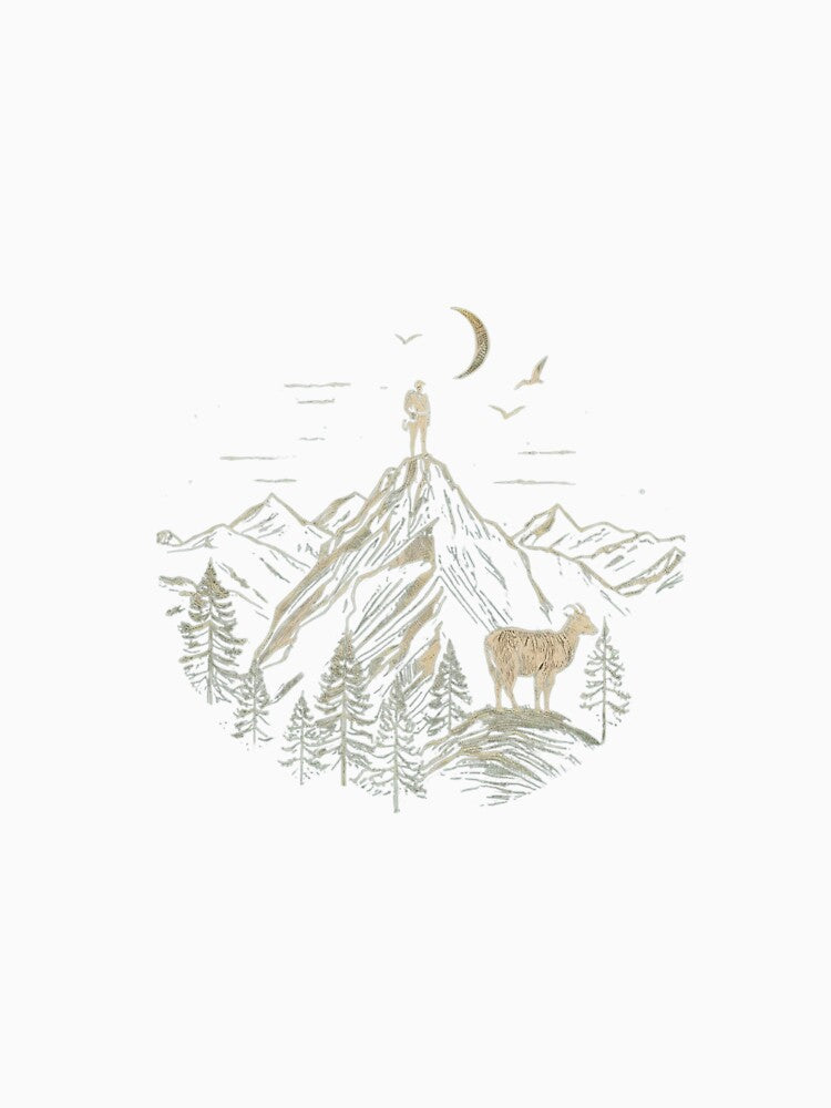 Mountain Summit Encounter – Minimalist Wilderness Nature Badge by KindByNature