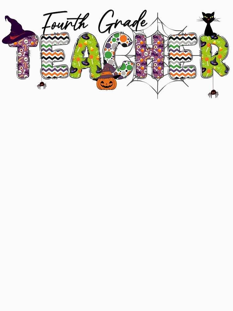 Fourth Grade Teacher Cute Halloween by NoonMoonApparel