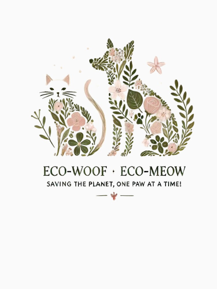 Floral Cat and Dog Promoting Eco-Friendly Living by yuxin2009