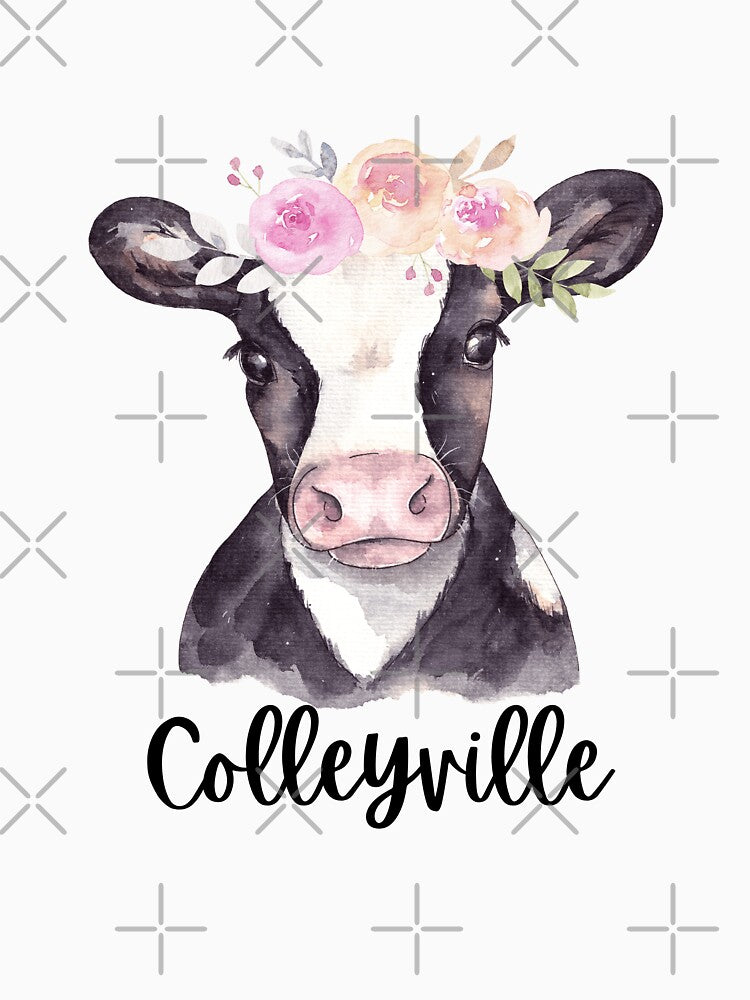 Colleyville Texas Cow Flower Crown by HeavenlyStudio