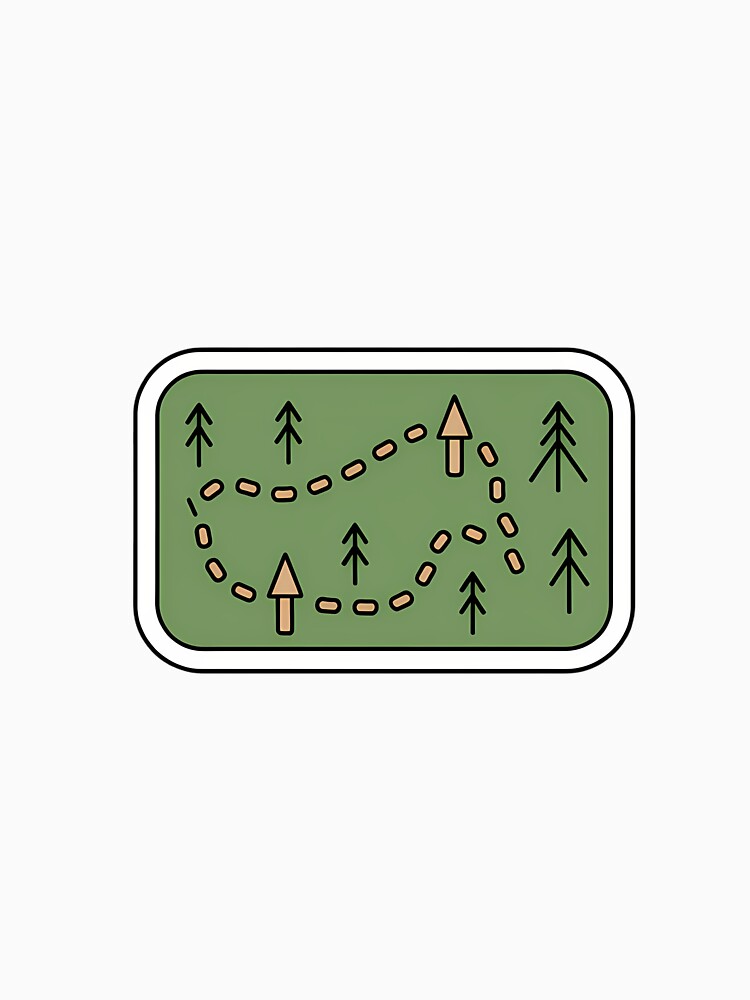 Minimalist Trail Map for Hikers by NiftyWrx
