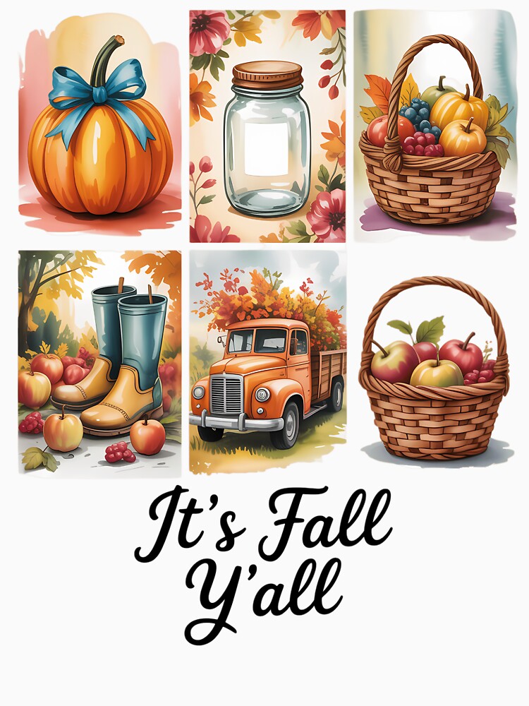 Funny Its Fall Yall Autumn Pumpkin Cute Cozy Season by blueyeeti