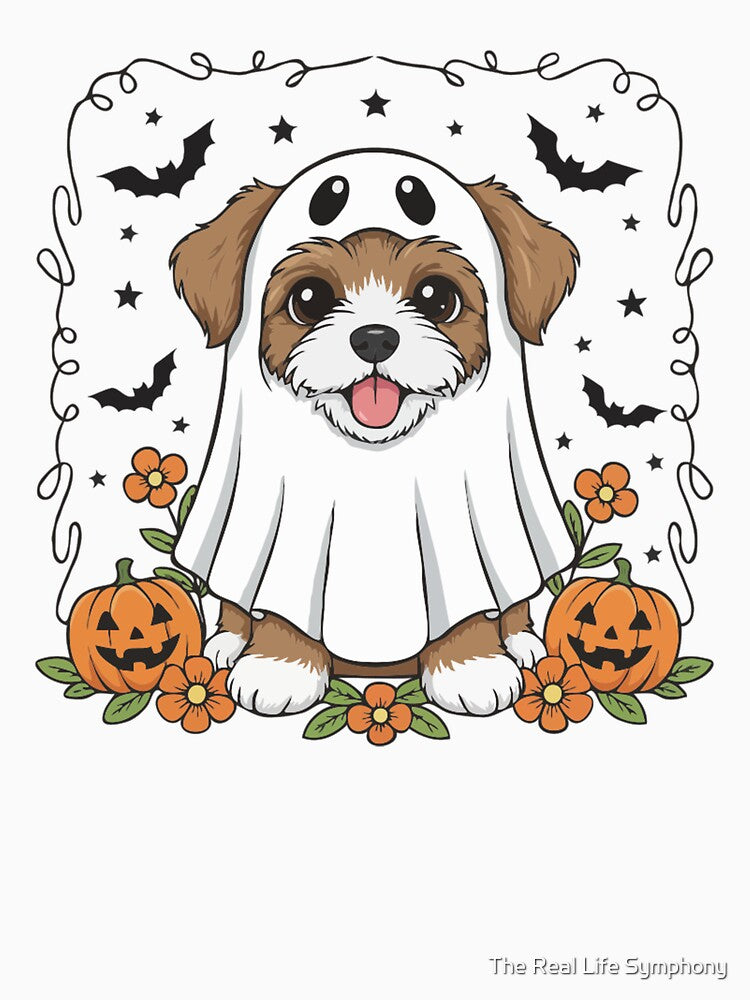 Tibetan Terrier Puppy Ghost – Cute Halloween Dog Costume by The Real Life Symphony