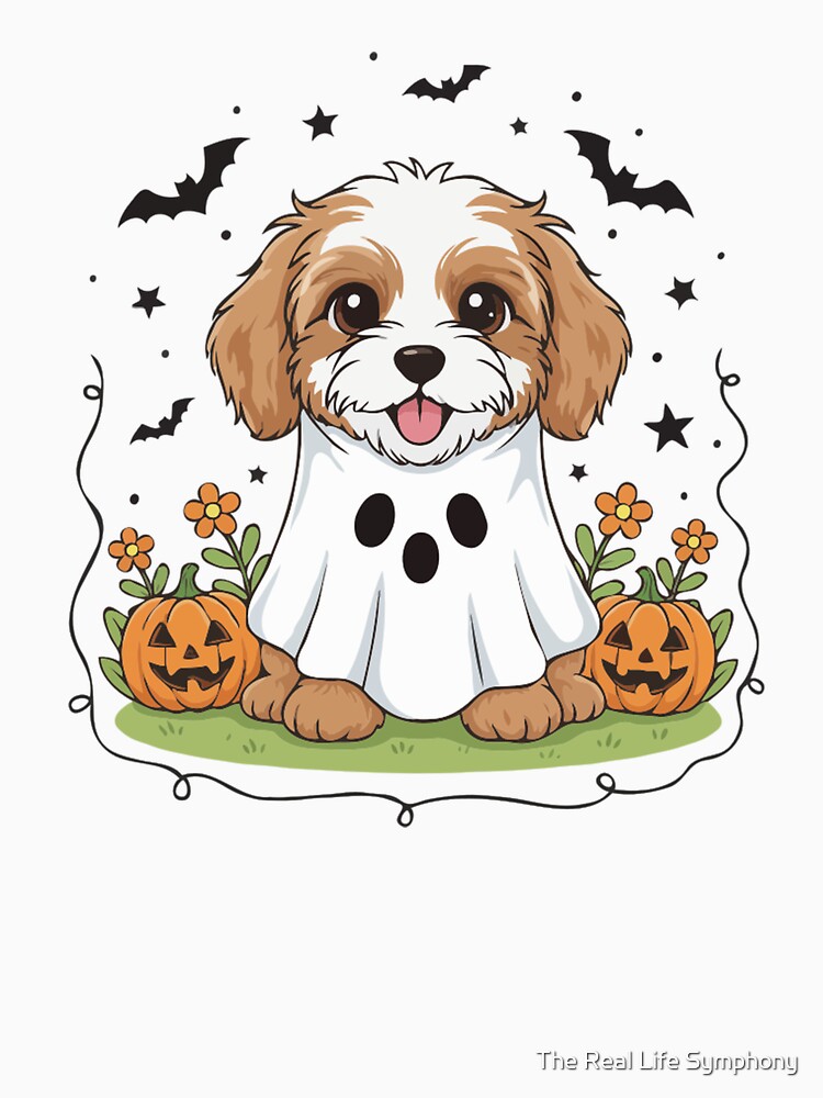 Cockapoo Puppy Ghost – Cute Halloween Dog Costume by The Real Life Symphony