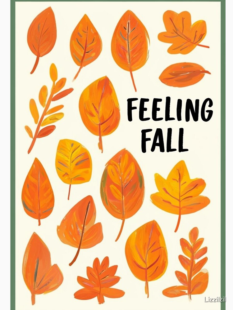 feeling fall leaves in oranges by Lizzilzil