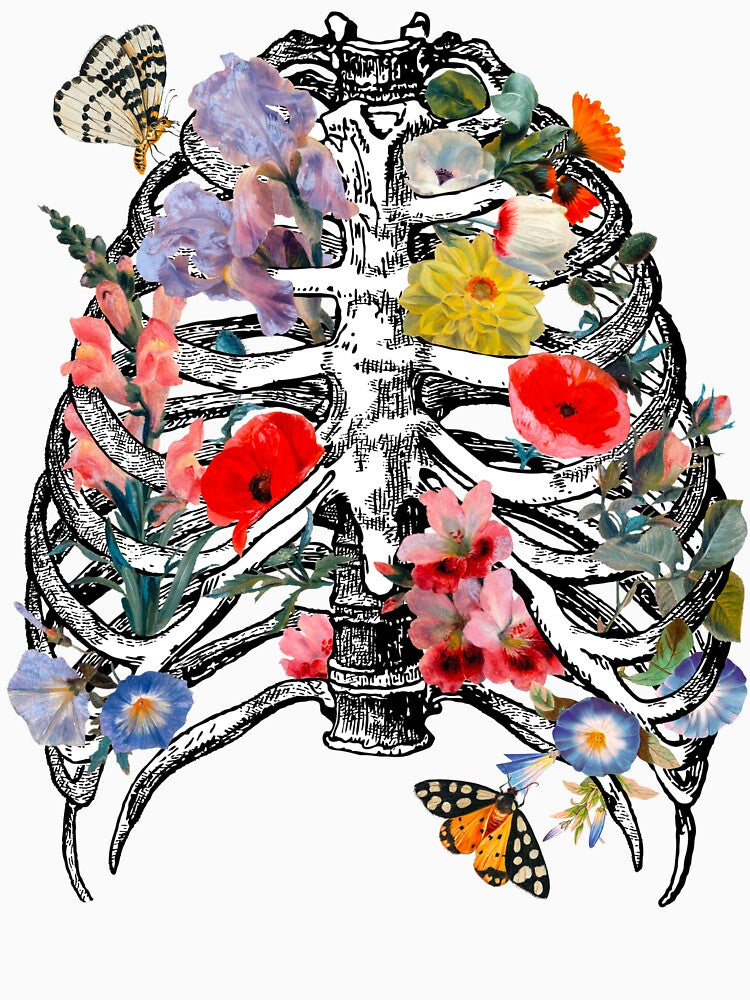 Ribcage and flowers gothis fairycore by HotSnob