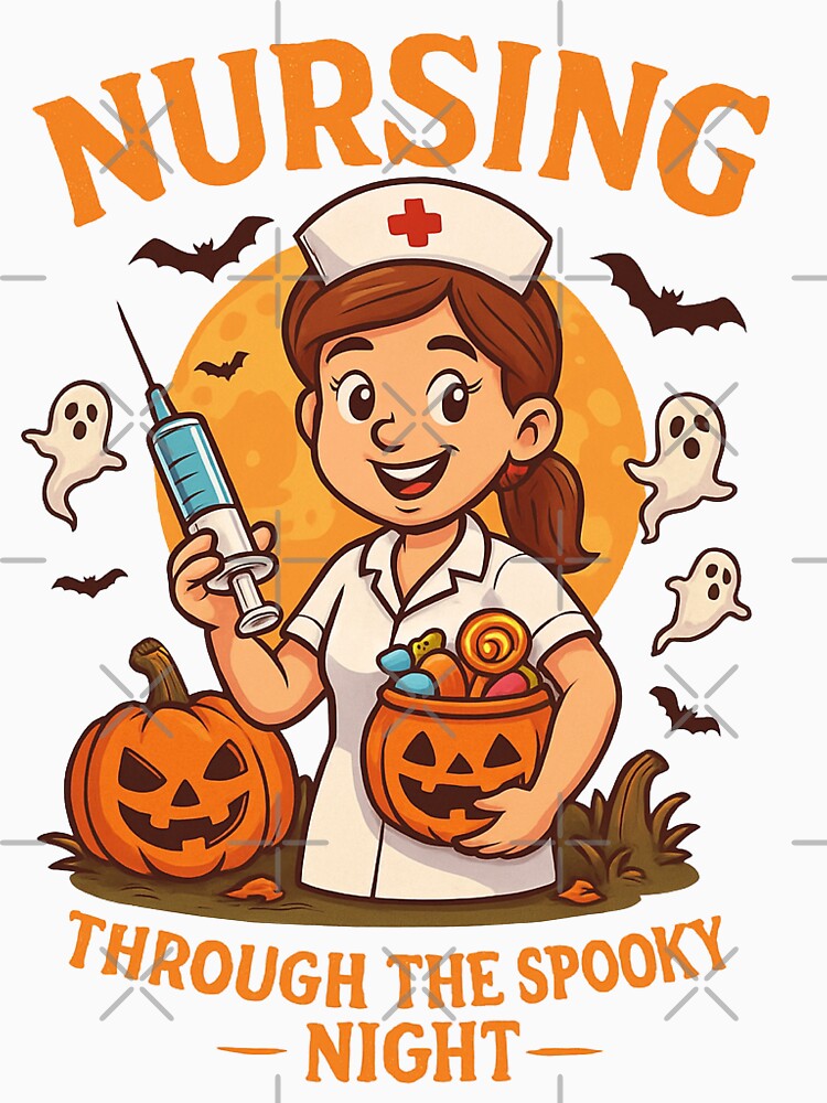 Spooky Nurse Halloween Night Design by InkognitoPrints