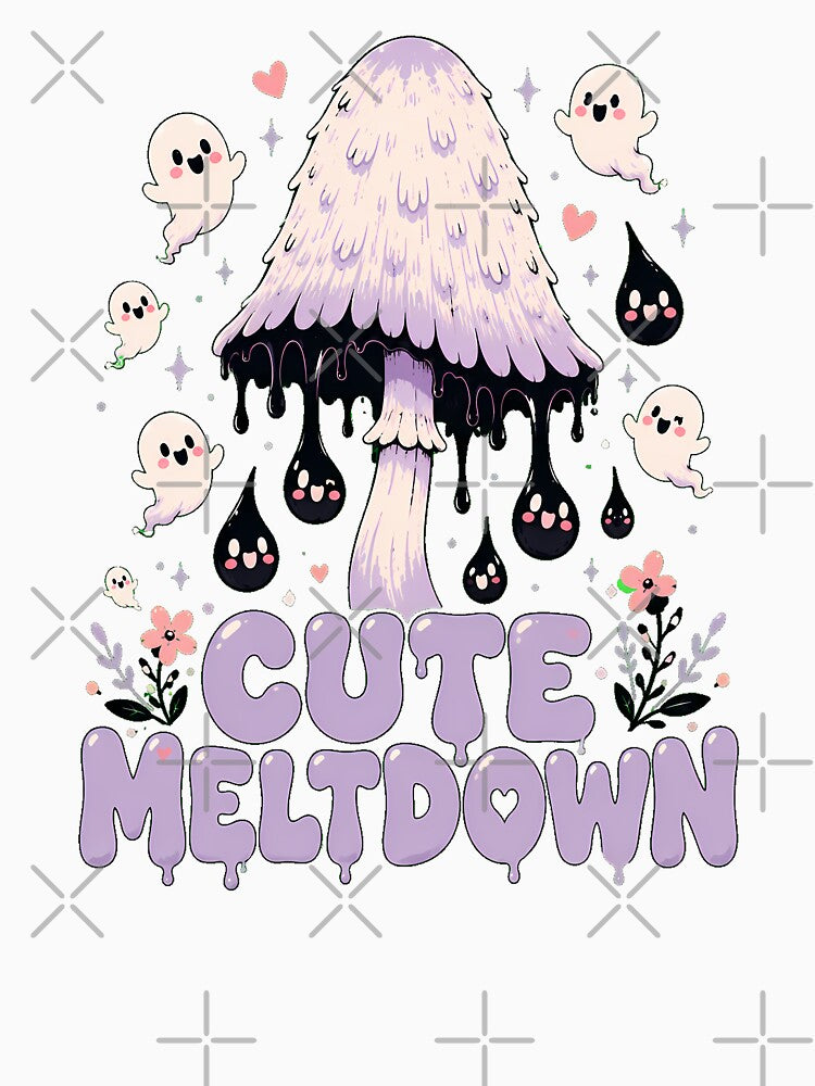 Pastel Goth Dripping Mushroom Spooky Ghost Meltdown by chattsuede