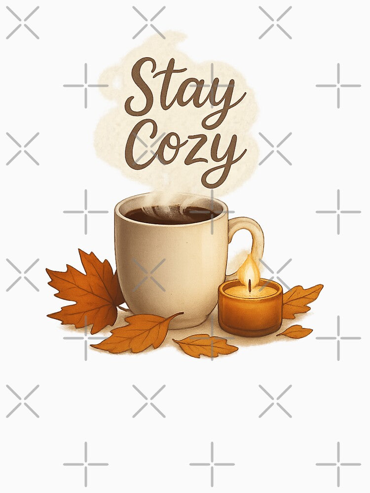 Stay Cozy – Autumn Coffee & Candle Art by NoirAuraX