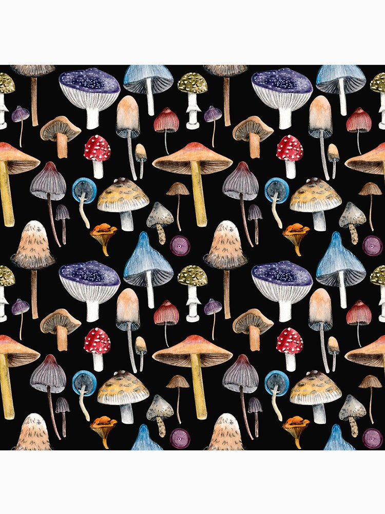 Mushroom Watercolor Art by JaskolArt