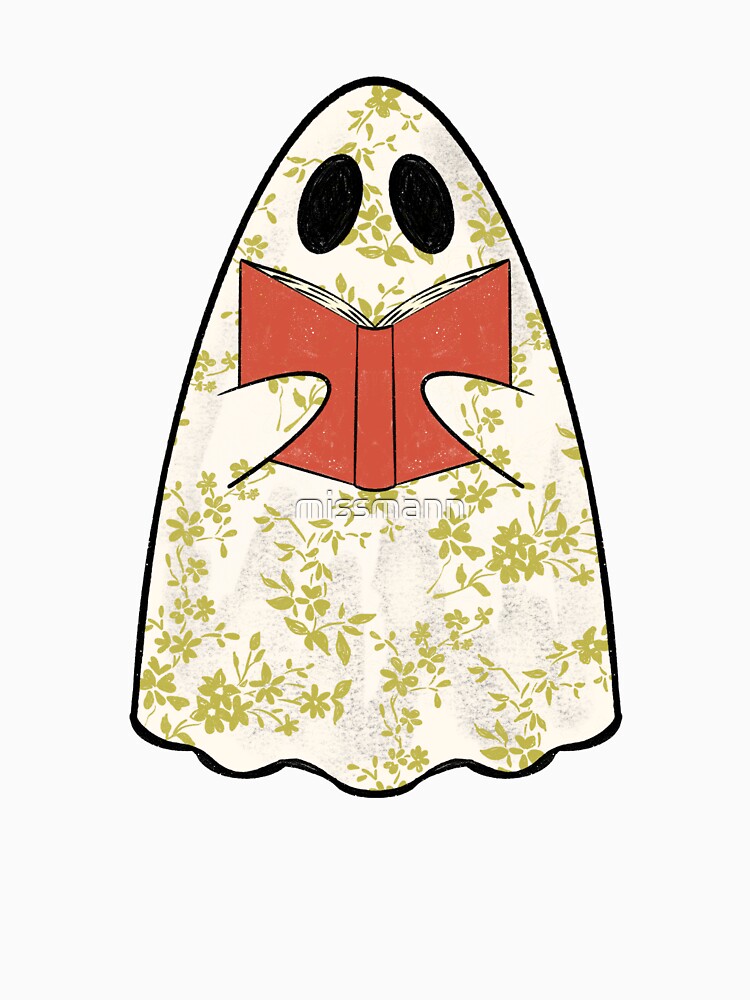 Ghost August Reading A Book With white background by missmann