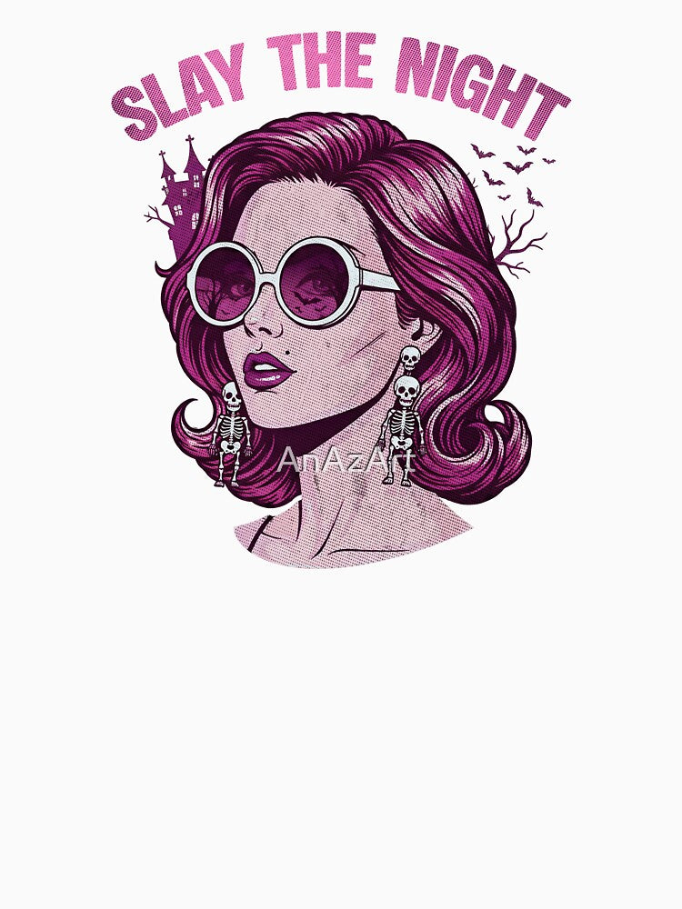Slay the Night - Retro Girl Halloween | Spooky Glam by AnAzArt