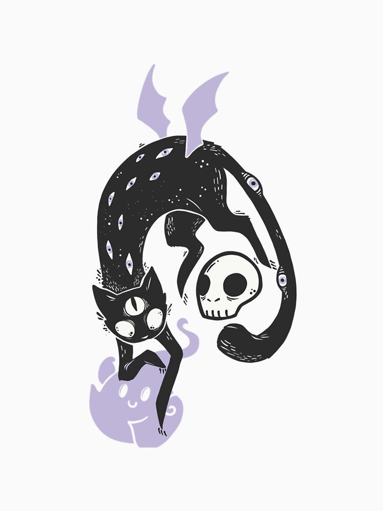 Creepy Cute Black Cat by VIIMode