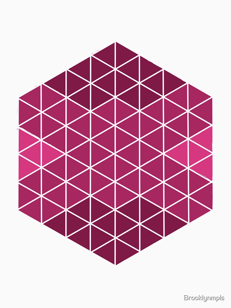 Maroon Abstract Triangle Sacred Geometry by Brooklynmpls