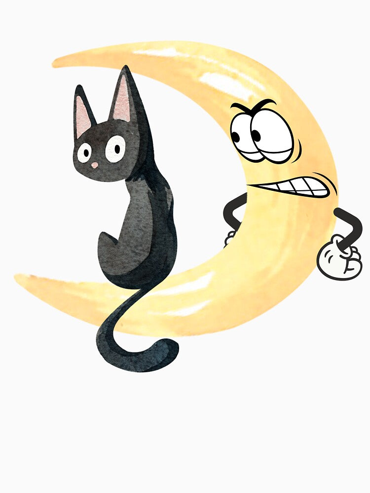 Cat on angry moon by Plantiyas