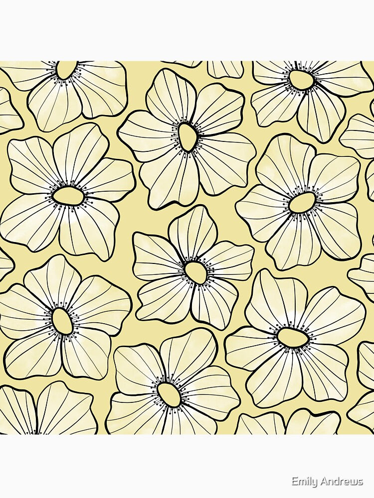 White Anemone - Yellow by PaintdFoxStudio