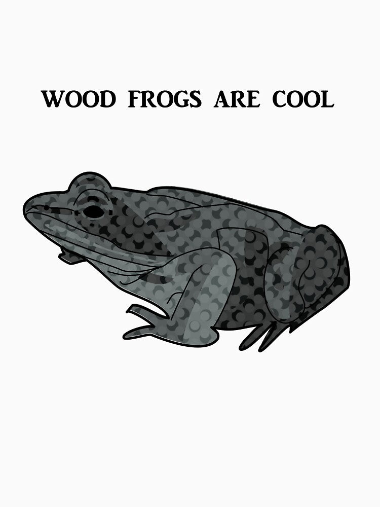 Wood Frogs are Cool on White Sticker by Art in My Loft