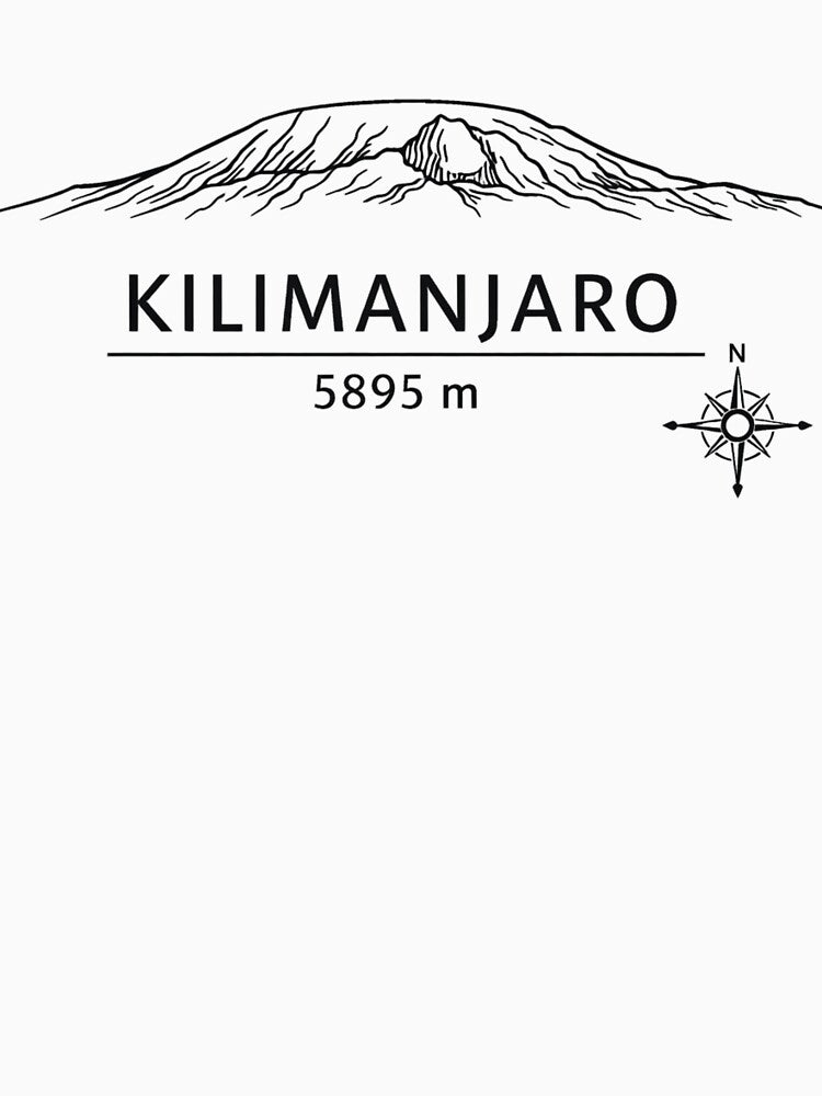 Seven Summits Africa – Kilimanjaro 5895 m Minimalist Line Art Design by Gabe1983