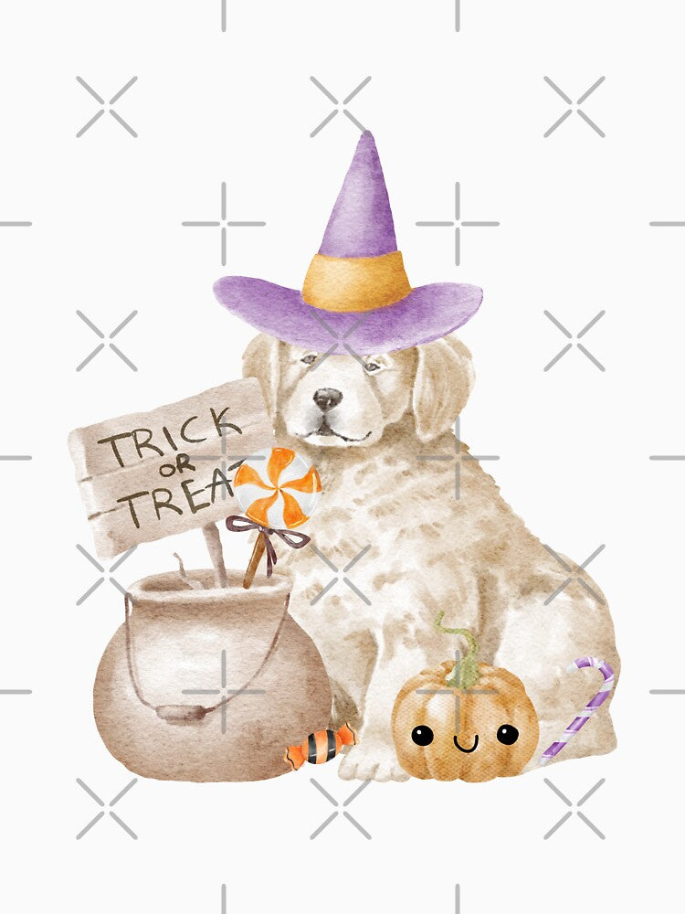 Trick or Treat Halloween Dog with Candy by silviaol
