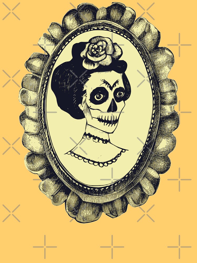 Halloween skeleton lady portrait by filigreedigital