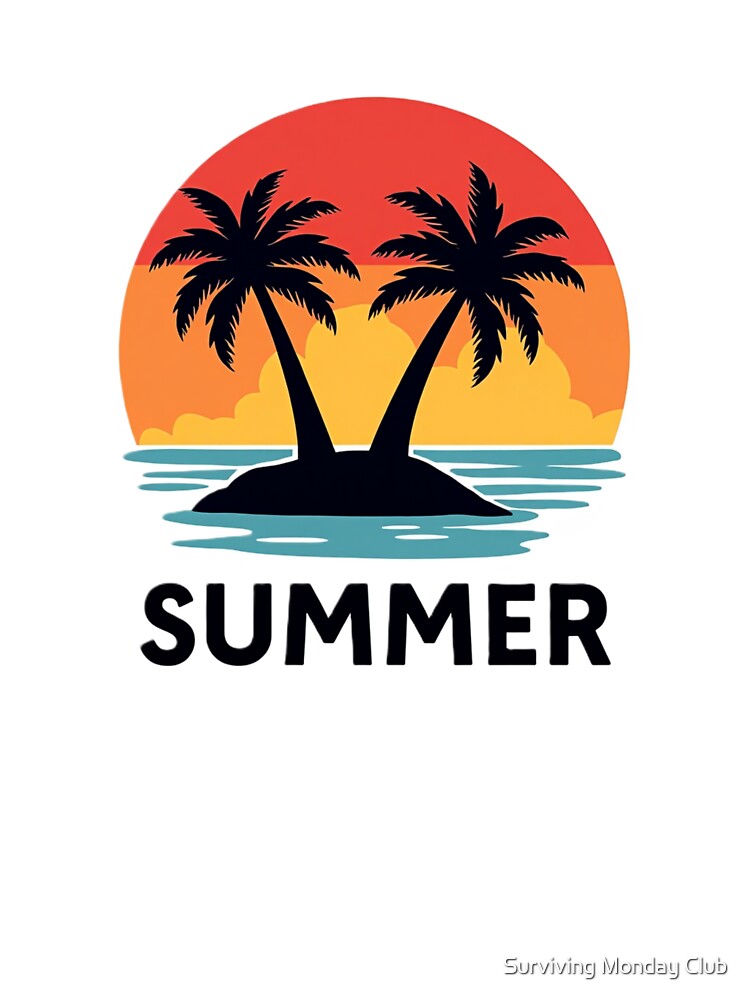 Retro 70s Summer Sunset - Tropical Palm Beach by Surviving Monday Club
