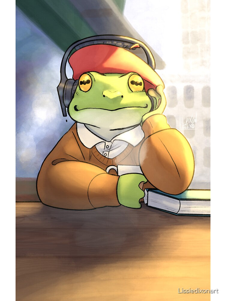 Autumn at the Bistro with Froggy by Lissiedixonart