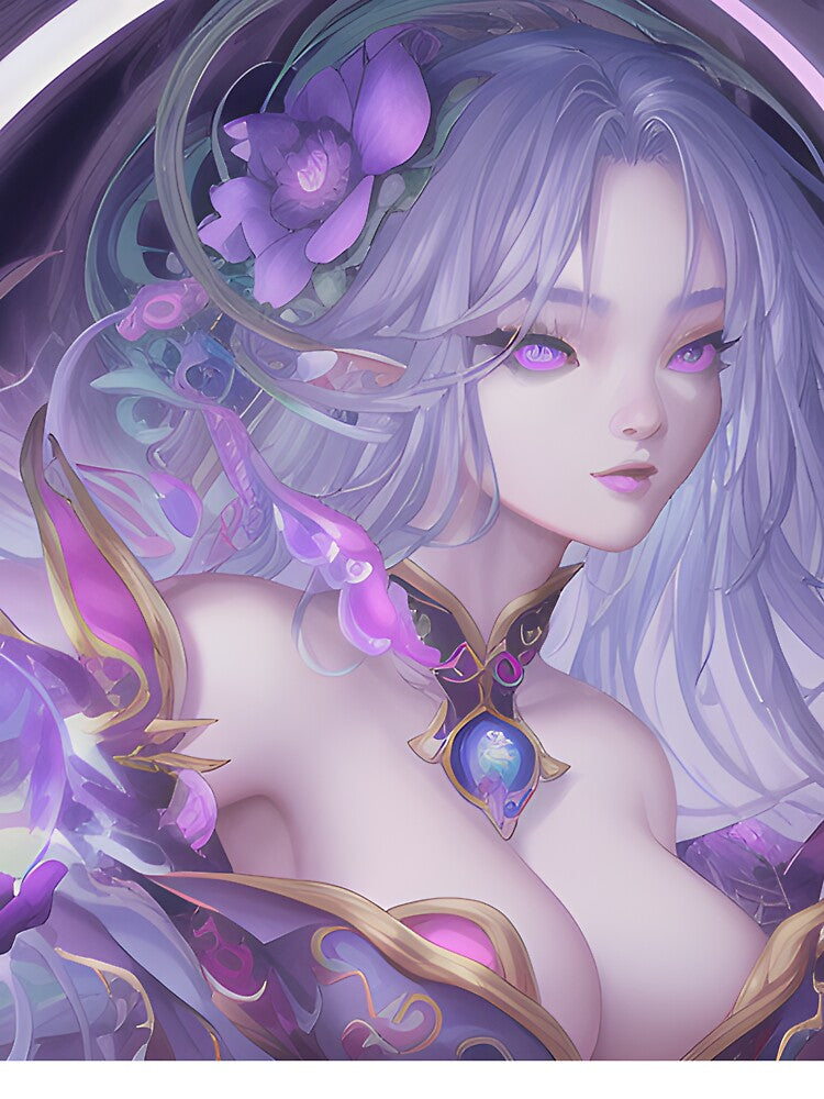 Sorceress Holding Crystal Ball by SolarisMoon