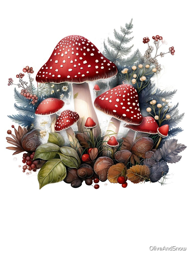 Red Mushroom Amanita Muscaria forestcore by OliveAndSnow