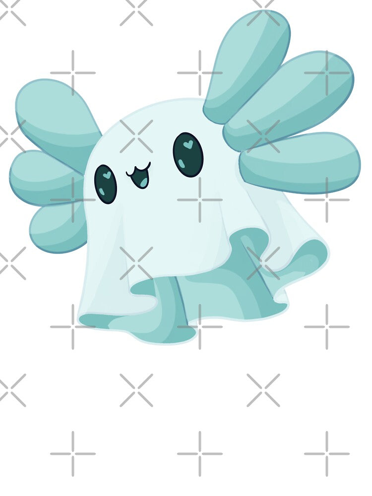 Blue ghost sheet axolotl by Fridayscorner