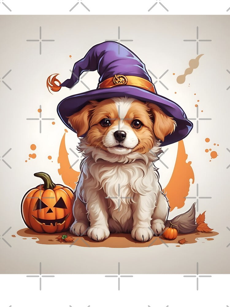 Magical Halloween Wizard Dog by Neranchara