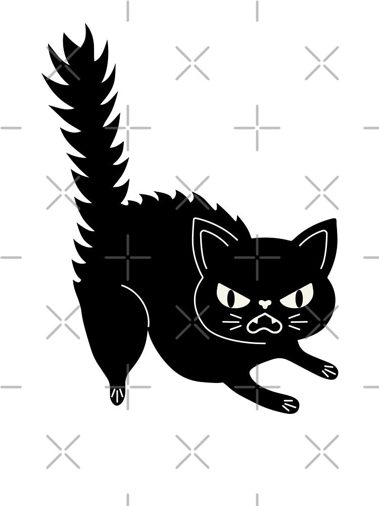 Vintage Halloween Black Cat - Scaredy Cat by Carrie Cantwell Art