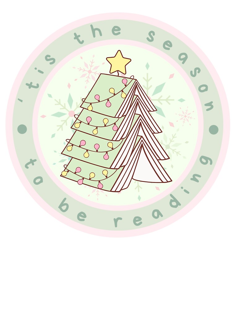 ’Tis the Season to Be Reading – Book Christmas Tree Sticker by Kierra & Co.