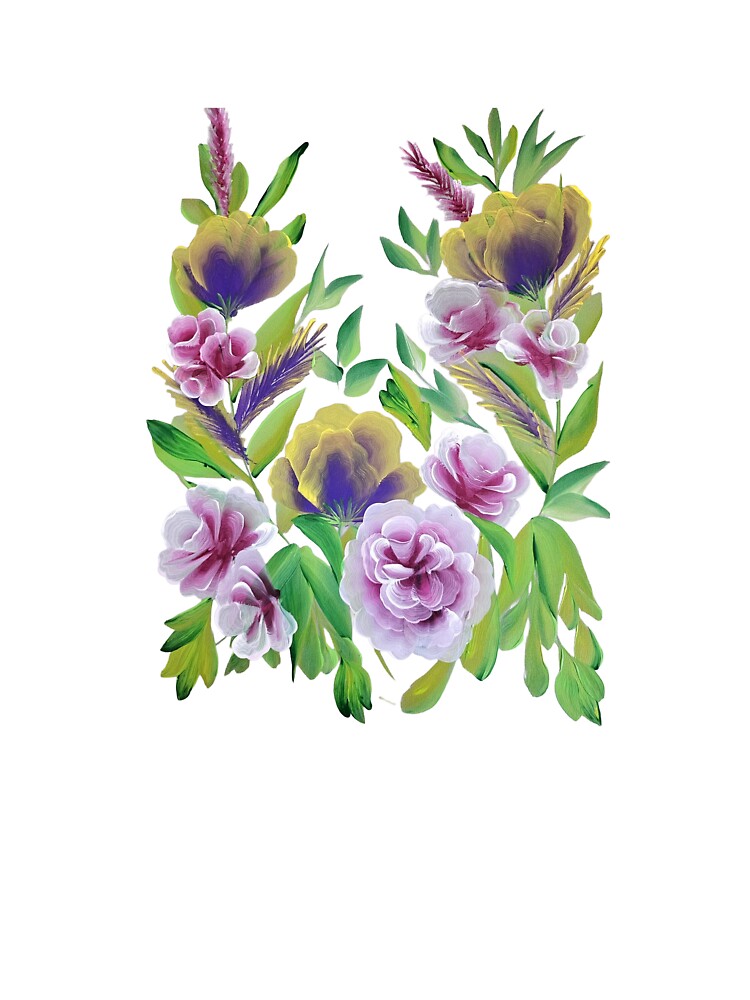Ombre Wild Flowers One Stroke Art by ArtOfMelania