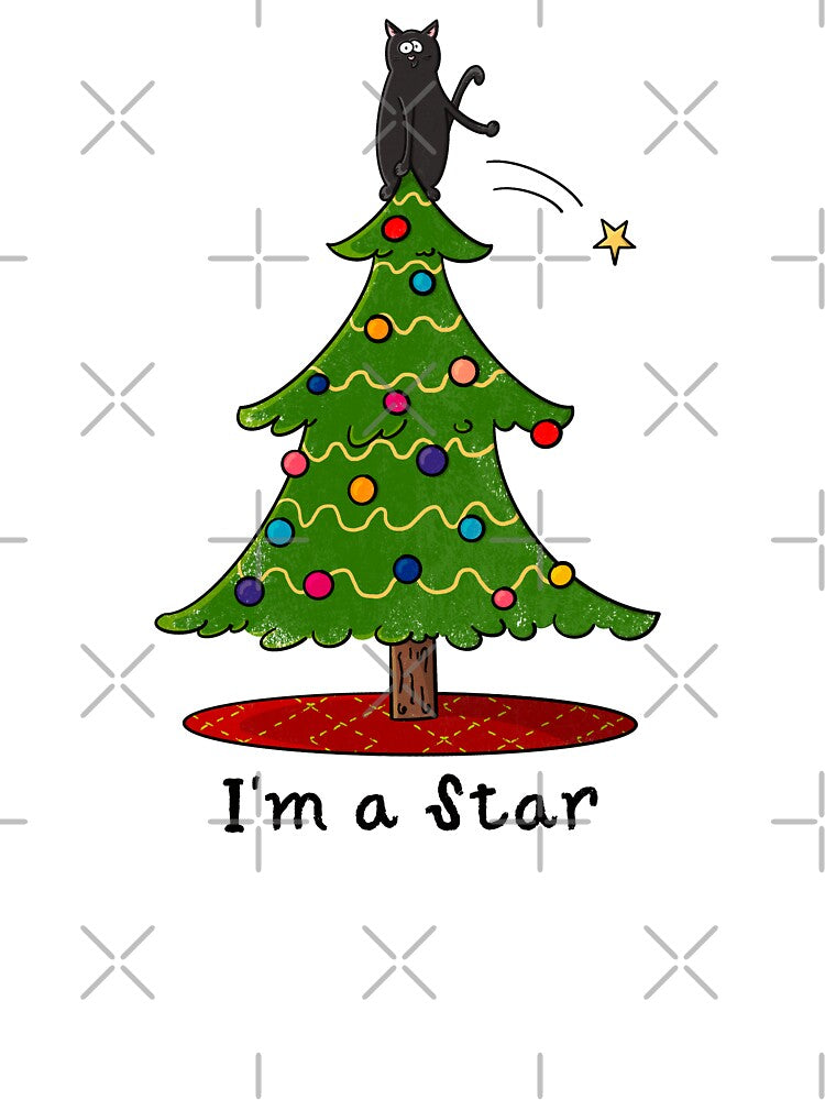 I'm a Star Funny Black Cat Christmas by Tales by Chelle