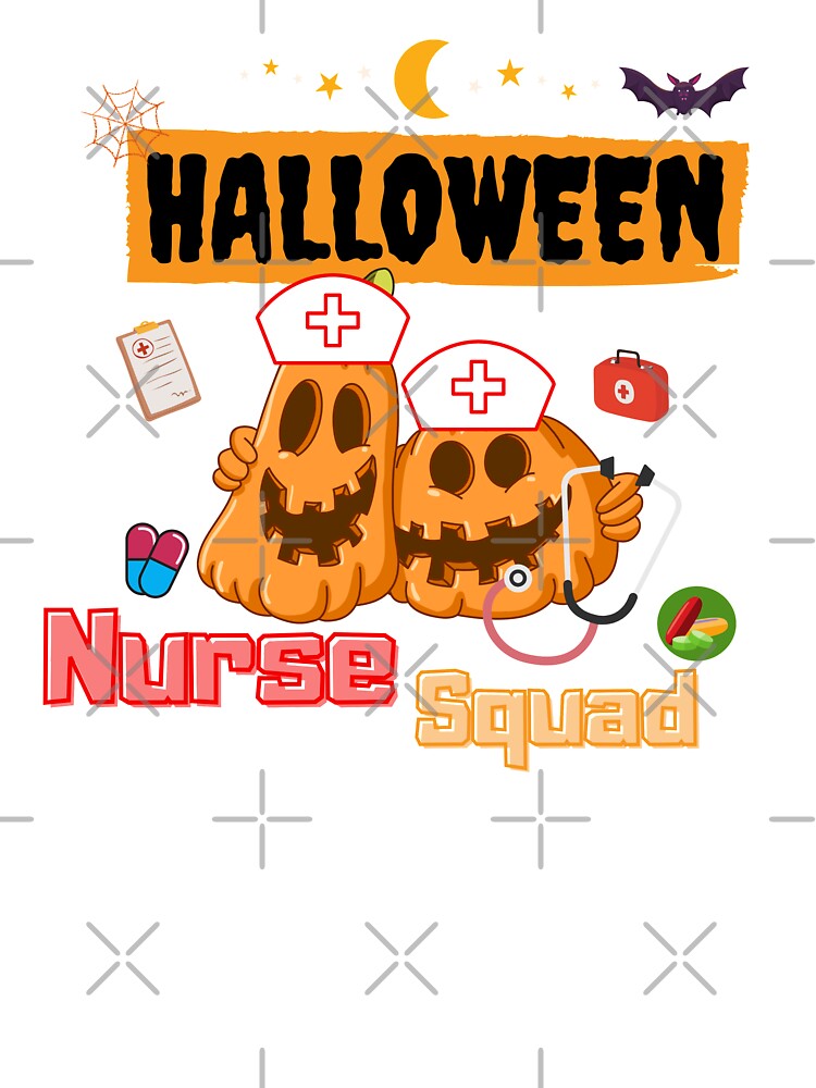 Nurse Squad Team Pumpkin Ghost T Shirt by Chic Threads Shop