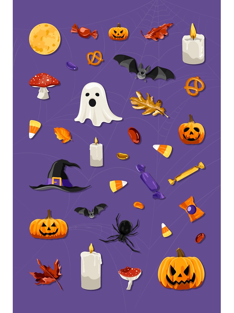 Cute Halloween Ghost, Candy, Pumpkin Pattern by newburyboutique